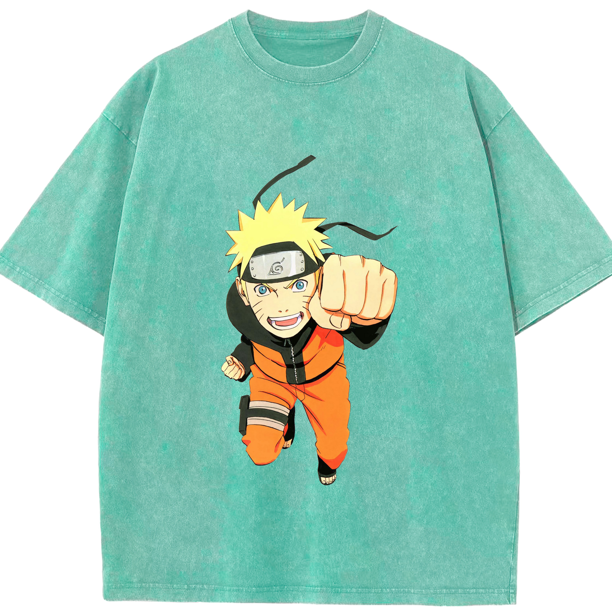 （画像用） NARUTO -ナルト- うずまき ナルト Uzumaki Naruto 綿100% ヴィンテージ風 半袖Tシャツ（フロントプリント）